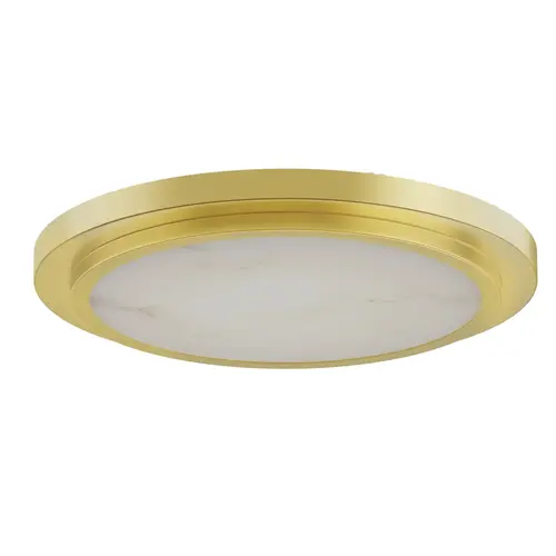 9"/12" Alabaster Flush Mount LED Ceiling Light Gold Finish 9"/12" Alabaster Flush Mount LED Ceiling Light Gold Finish
