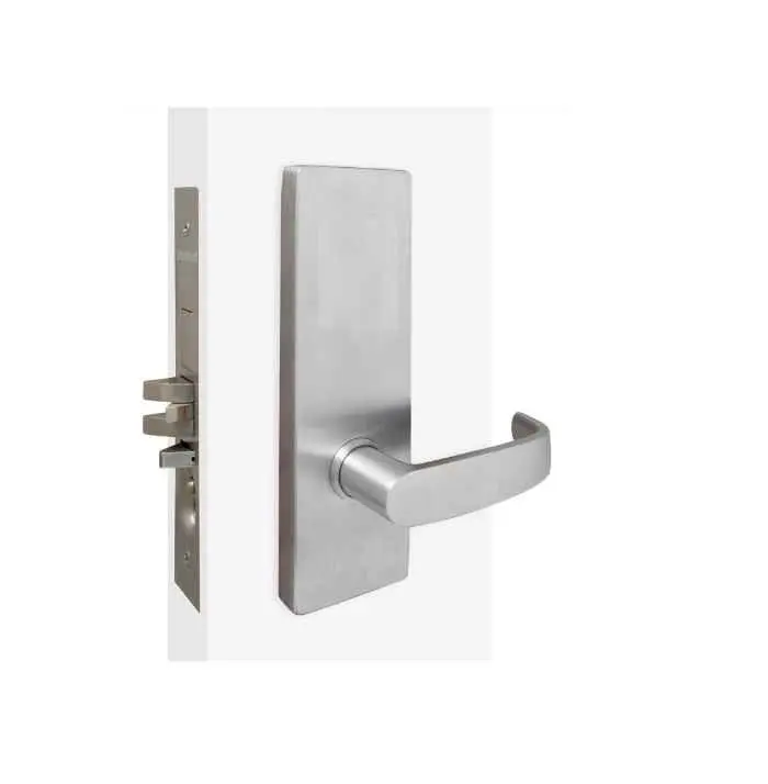 TownSteel MSE Series Privacy Function - Heavy Duty Standard Escutcheon Mortise Lock Non-Keyed Bright Brass MSE-L-A-22-605