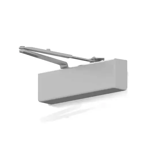 Heavy Duty Surface Door Closer with Spring and Stop Hold Open Arm Aluminum Finish Heavy Duty Surface Door Closer with Spring and Stop Hold Open Arm Aluminum Finish