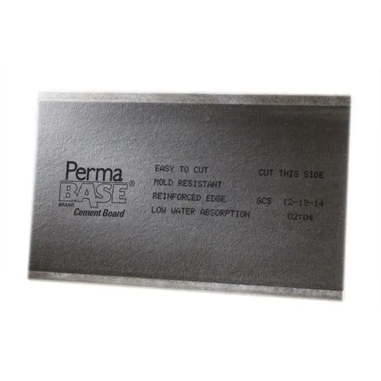 NATIONAL GYPSUM 1/2 x 3 ft x 5 ft PermaBase Cement Board CB3612 0500