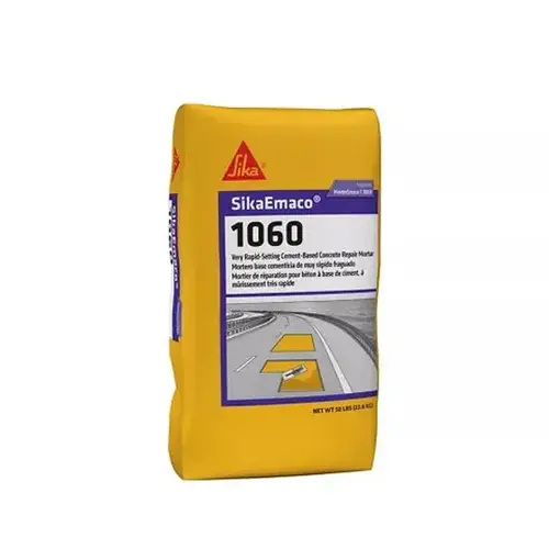 SikaEmaco 1060 Very Rapid Setting Cement-Based Concrete Repair Mortar - 50 Lb. Bag SikaEmaco 1060 Very Rapid Setting Cement-Based Concrete Repair Mortar - 50 Lb. Bag