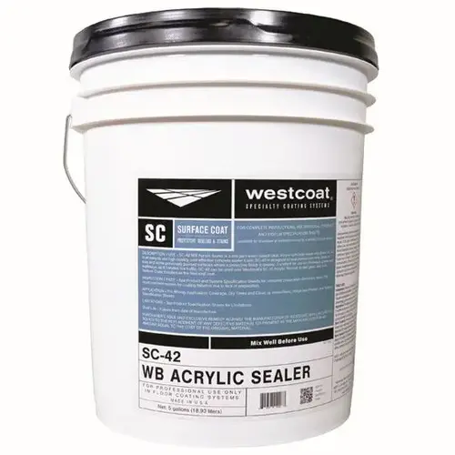 SC-42 Water-Based Acrylic Sealer - 5 Gallon Pail Clear SC-42 Water-Based Acrylic Sealer - 5 Gallon Pail Clear