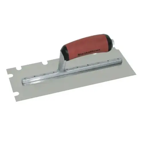 11" x 4-1/2" Stainless Steel U-Notched Trowel with DuraSoft Handle 11" x 4-1/2" Stainless Steel U-Notched Trowel with DuraSoft Handle