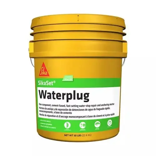 SikaSet Waterplug Repair Mortar - 5 Gallon Pail SikaSet Waterplug Repair Mortar - 5 Gallon Pail