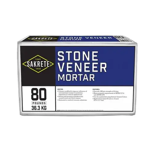 Stone Veneer Mortar Mix - 80 Lb. Bag Stone Veneer Mortar Mix - 80 Lb. Bag