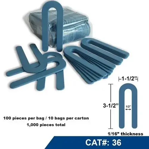 Horseshoe Shims #36 - 1/16" x 1-1/2" x 3-1/2" - 1000/Case Horseshoe Shims #36 - 1/16" x 1-1/2" x 3-1/2" - 1000/Case