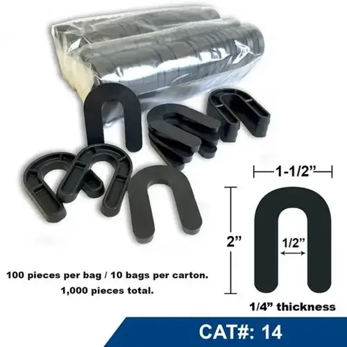 Horseshoe Shims #14 - 1/4" x 1-1/2" x 2" - 1000/Case Horseshoe Shims #14 - 1/4" x 1-1/2" x 2" - 1000/Case