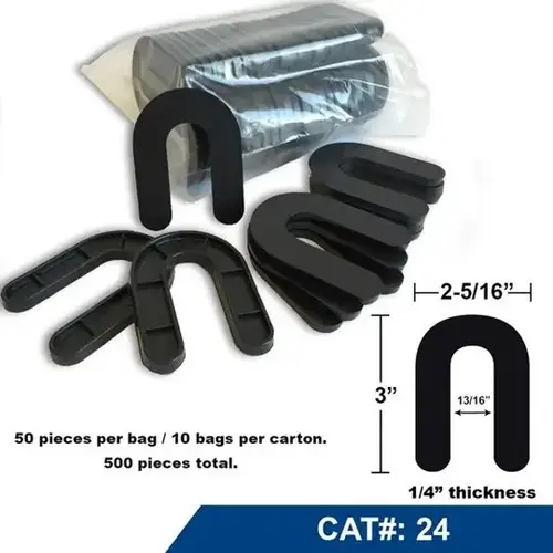 Horseshoe Shims #24 - 1/4" x 2-5/16" x 3" - 500/Case Horseshoe Shims #24 - 1/4" x 2-5/16" x 3" - 500/Case