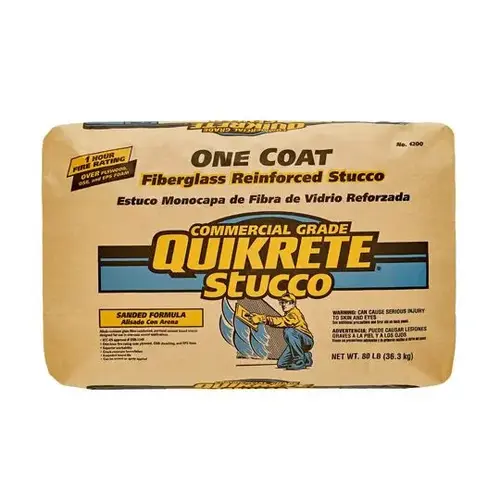 One-Coat Fiberglass Reinforced Stucco - Concentrated - 80 Lb. Bag One-Coat Fiberglass Reinforced Stucco - Concentrated - 80 Lb. Bag