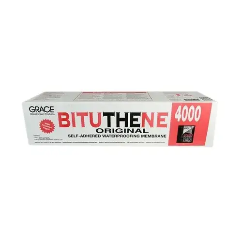 3 ft x 66.7 ft Bituthene 4000 Membrane - 2 SQ. Roll Dark Grey-Black 3 ft x 66.7 ft Bituthene 4000 Membrane - 2 SQ. Roll Dark Grey-Black