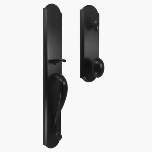 Philbrook Single Cylinder Handle set with Julienne Knob in the Matte Black Finish Philbrook Single Cylinder Handle set with Julienne Knob in the Matte Black Finish