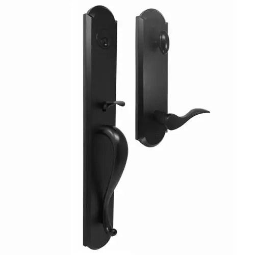 Philbrook Single Cylinder Handle set with Left Hand Bordeau lever in the Matte Black Finish Philbrook Single Cylinder Handle set with Left Hand Bordeau lever in the Matte Black Finish