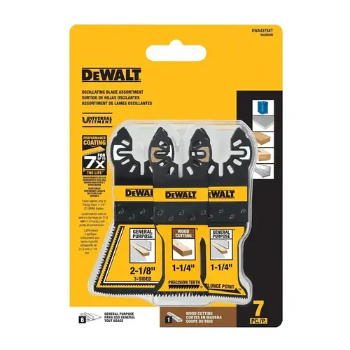 DEWALT Oscillating Blade Set, Bi-Metal DEWALT Oscillating Blade Set, Bi-Metal