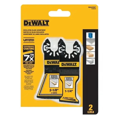 DEWALT Oscillating Blade Set, Bi-Metal DEWALT Oscillating Blade Set, Bi-Metal