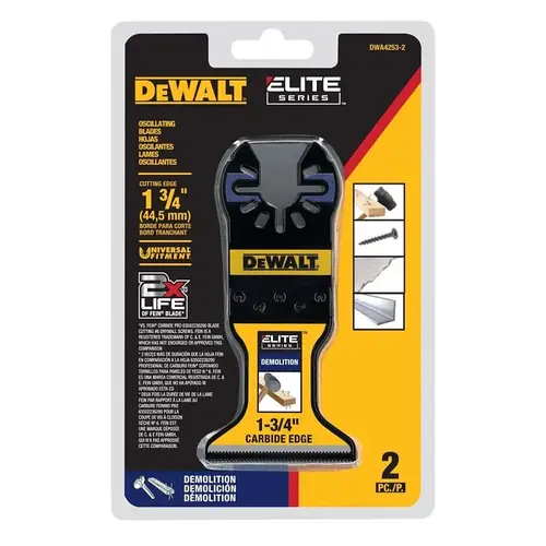 DEWALT ELITE Series Oscillating Demo Blade, 1-3/4 in, Carbide DEWALT ELITE Series Oscillating Demo Blade, 1-3/4 in, Carbide