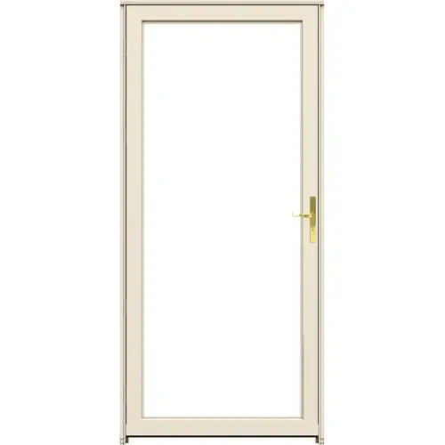 Larson Classic Fullview Series Storm Door, 36 in W Opening, 81 in H Opening, Aluminum Frame, Almond Frame Larson Classic Fullview Series Storm Door, 36 in W Opening, 81 in H Opening, Aluminum Frame, Almond Frame