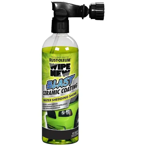 Wipe New Blast Ceramic Spray Coating, 24 oz Bottle, Liquid, Green Wipe New Blast Ceramic Spray Coating, 24 oz Bottle, Liquid, Green