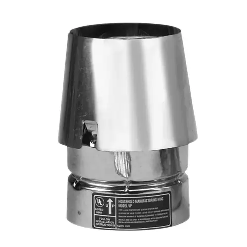 Selkirk 4VP-EC Exit Cap, 4 in Dia, 5-3/4 in L, 304 Stainless Steel, Galvanized Selkirk 4VP-EC Exit Cap, 4 in Dia, 5-3/4 in L, 304 Stainless Steel, Galvanized