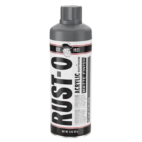 Rust-Oleum Rust-O Artist Paint, Matte, Coal Chute, 11 oz Aerosol Can Rust-Oleum Rust-O Artist Paint, Matte, Coal Chute, 11 oz Aerosol Can