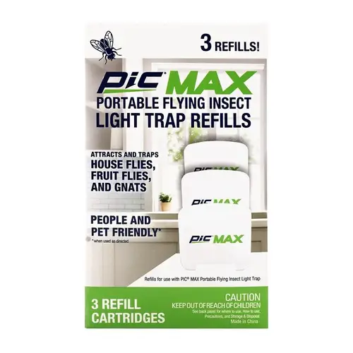 PIC Flying Insect Dual Portable Plug-In Trap Refill, 3-1/8 in L Trap, 3 in W Trap - pack of 3 PIC Flying Insect Dual Portable Plug-In Trap Refill, 3-1/8 in L Trap, 3 in W Trap - pack of 3
