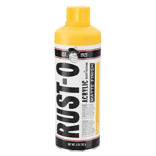 Rust-Oleum Rust-O Artist Paint, Matte, Taxi, 11 oz Aerosol Can Rust-Oleum Rust-O Artist Paint, Matte, Taxi, 11 oz Aerosol Can