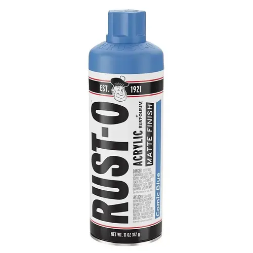 Rust-Oleum Rust-O Artist Paint, Matte, Comic Blue, 11 oz Aerosol Can Rust-Oleum Rust-O Artist Paint, Matte, Comic Blue, 11 oz Aerosol Can