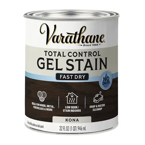 Varathane Total Control Stain, Kona, Gel, Paste, 1 qt Varathane Total Control Stain, Kona, Gel, Paste, 1 qt