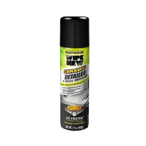 Wipe New Ceramic Detailer and Gloss Enhancer with Turbo Spray System, 17 oz Aerosol, Liquid, Solvent Like Wipe New Ceramic Detailer and Gloss Enhancer with Turbo Spray System, 17 oz Aerosol, Liquid, Solvent Like