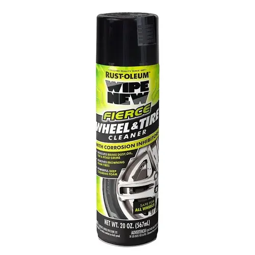 Wipe New Fierce Wheel and Tire Cleaner, 20 oz Aerosol, Liquid, Solvent Like Wipe New Fierce Wheel and Tire Cleaner, 20 oz Aerosol, Liquid, Solvent Like