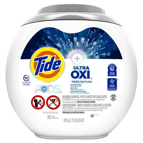 Tide PODS Ultra OXI Series Laundry Detergent Pack, 32 Count, Capsule Tide PODS Ultra OXI Series Laundry Detergent Pack, 32 Count, Capsule