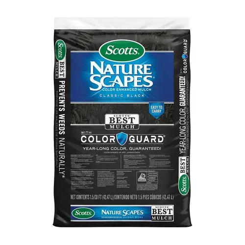 Scotts Nature Scapes Color Enhanced Mulch, Black, 1.5 cu-ft Bag Scotts Nature Scapes Color Enhanced Mulch, Black, 1.5 cu-ft Bag
