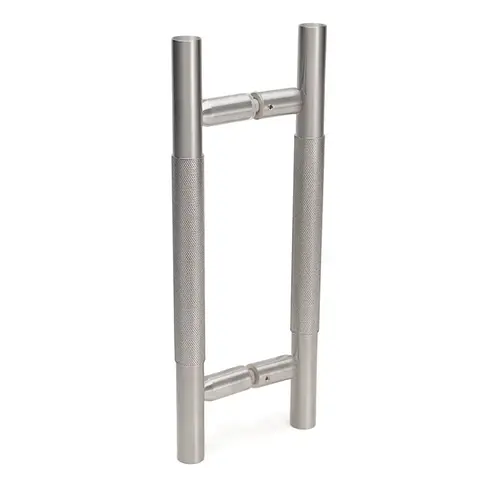 Knurled 12" Back-to-Back Ladder Handle - 8" Center-to-Center - Brushed Stainless Knurled 12" Back-to-Back Ladder Handle - 8" Center-to-Center - Brushed Stainless