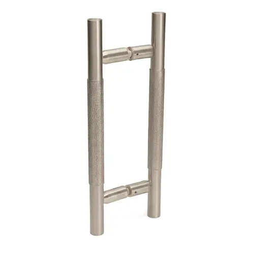 Knurled 12" Back-to-Back Ladder Handle - 8" Center-to-Center - Brushed Nickel Knurled 12" Back-to-Back Ladder Handle - 8" Center-to-Center - Brushed Nickel