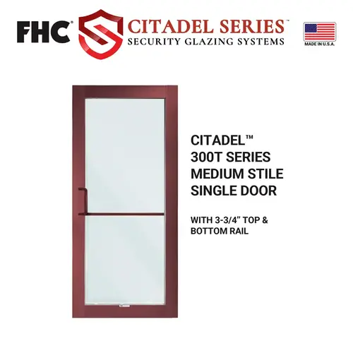 Citadel Series Custom Medium Stile Single Door - Custom Powder Coat Citadel Series Custom Medium Stile Single Door - Custom Powder Coat