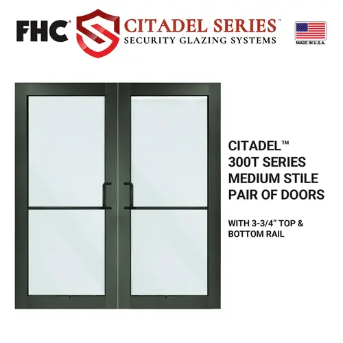 Citadel Series Custom Medium Stile Pair of Doors - Custom Kynar Paint Citadel Series Custom Medium Stile Pair of Doors - Custom Kynar Paint