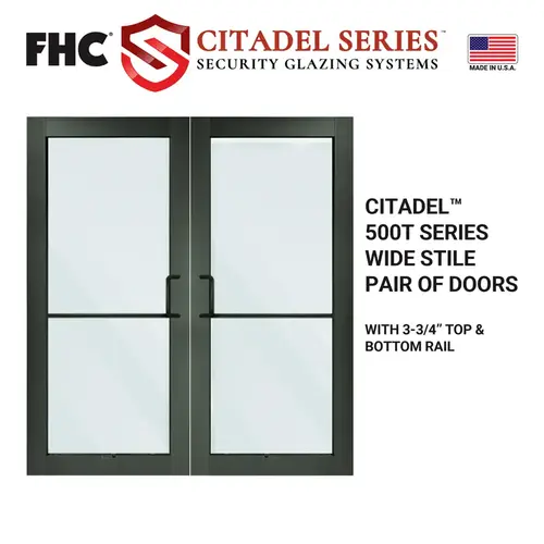 Citadel Series Custom Wide Stile Pair of Doors - Custom Kynar Paint Citadel Series Custom Wide Stile Pair of Doors - Custom Kynar Paint