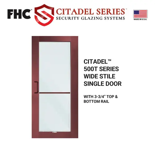 Citadel Series Custom Wide Stile Single Door - Custom Powder Coat Citadel Series Custom Wide Stile Single Door - Custom Powder Coat