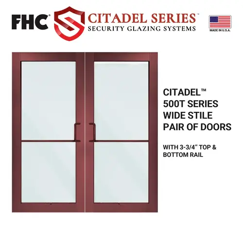 Citadel Series Custom Wide Stile Pair of Doors - Custom Powder Coat Citadel Series Custom Wide Stile Pair of Doors - Custom Powder Coat