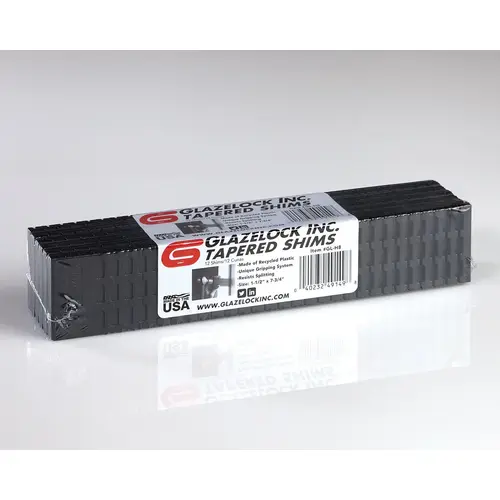1-1/2" x 7-3/4" Tapered Wedge Shims Black Finish 24 x 12pk Retail Shrinkwrapped 1-1/2" x 7-3/4" Tapered Wedge Shims Black Finish 24 x 12pk Retail Shrinkwrapped