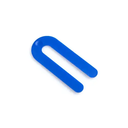 1/16" x 1-1/2" x 3-1/2" Plastic Horseshoe Shims, Blue Finish 1/16" x 1-1/2" x 3-1/2" Plastic Horseshoe Shims, Blue Finish