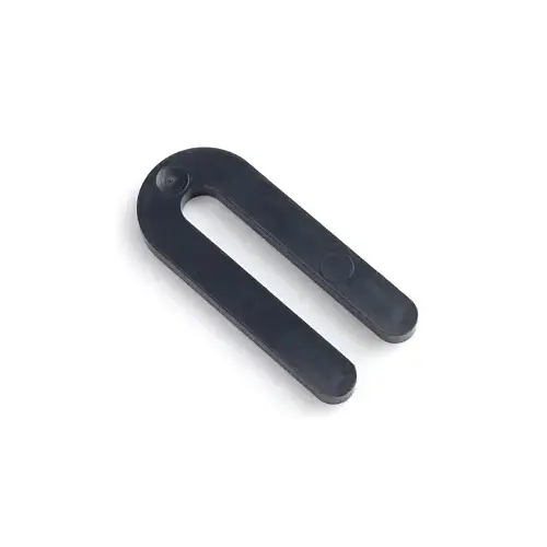 1/4" x 1-1/2" x 3-1/2" Cored Plastic Horseshoe Shims, Black Finish 1/4" x 1-1/2" x 3-1/2" Cored Plastic Horseshoe Shims, Black Finish