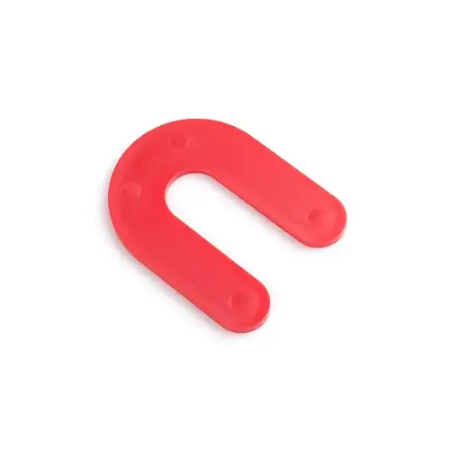 1/8" x 2-5/16" x 3 Plastic Horseshoe Shims, Red Finish 1/8" x 2-5/16" x 3 Plastic Horseshoe Shims, Red Finish