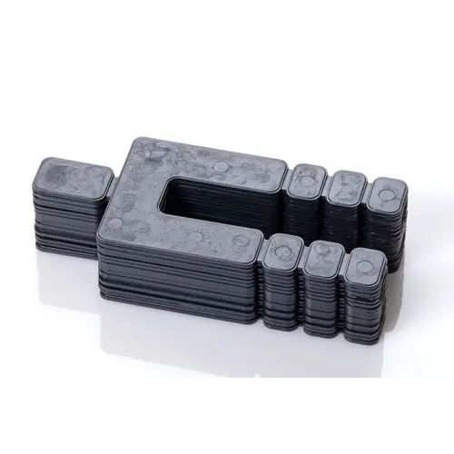 1/16" x 1-7/8" x 3-1/2" Plastic Stackable Shims, Black Finish 1/16" x 1-7/8" x 3-1/2" Plastic Stackable Shims, Black Finish