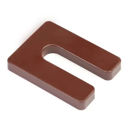 1/2" x 3" x 4" Plastic Horseshoe Shims, Brown Finish 1/2" x 3" x 4" Plastic Horseshoe Shims, Brown Finish