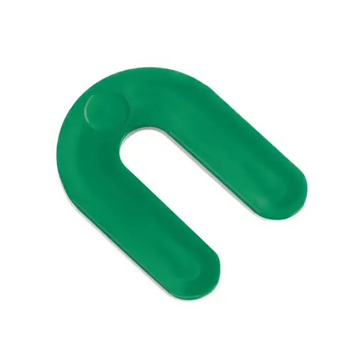 1/32" x 1-1/2" x 2" Plastic Horseshoe Shims, Green Finish 1/32" x 1-1/2" x 2" Plastic Horseshoe Shims, Green Finish