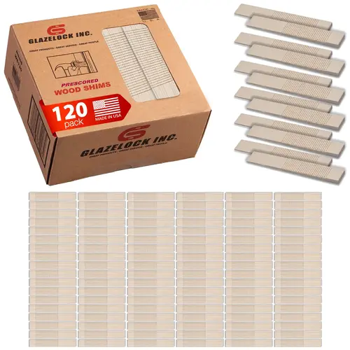 1-1/4" x 8" Prescored Wood Shims 120 Pack 1-1/4" x 8" Prescored Wood Shims 120 Pack