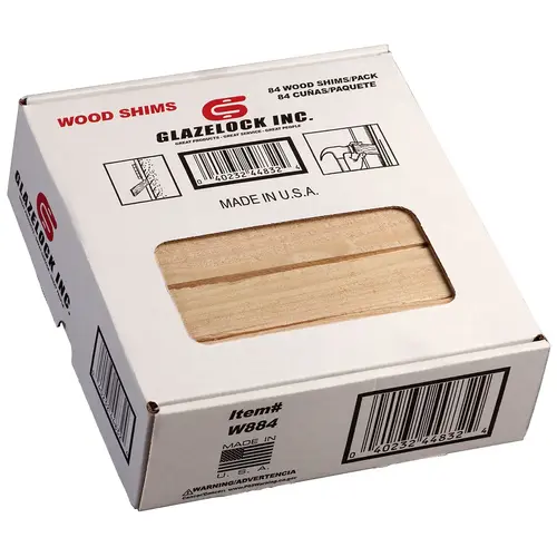 1-1/4" x 8" Wood Shims 10 x 84pk Retail Shrinkwrapped 1-1/4" x 8" Wood Shims 10 x 84pk Retail Shrinkwrapped
