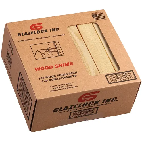 1-1/4" x 8" Wood Shims 120 pack 1-1/4" x 8" Wood Shims 120 pack