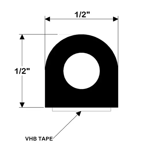 Weather Seal - 1/2" x 1/2" - 10 ft Weather Seal - 1/2" x 1/2" - 10 ft