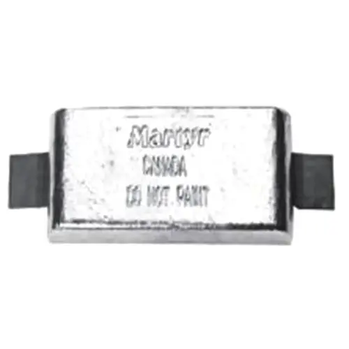 Zinc Hull Anode w/Aluminum Straps- 6"L x 3 1/2"W x 1" thickness (W) Zinc Hull Anode w/Aluminum Straps- 6"L x 3 1/2"W x 1" thickness (W)